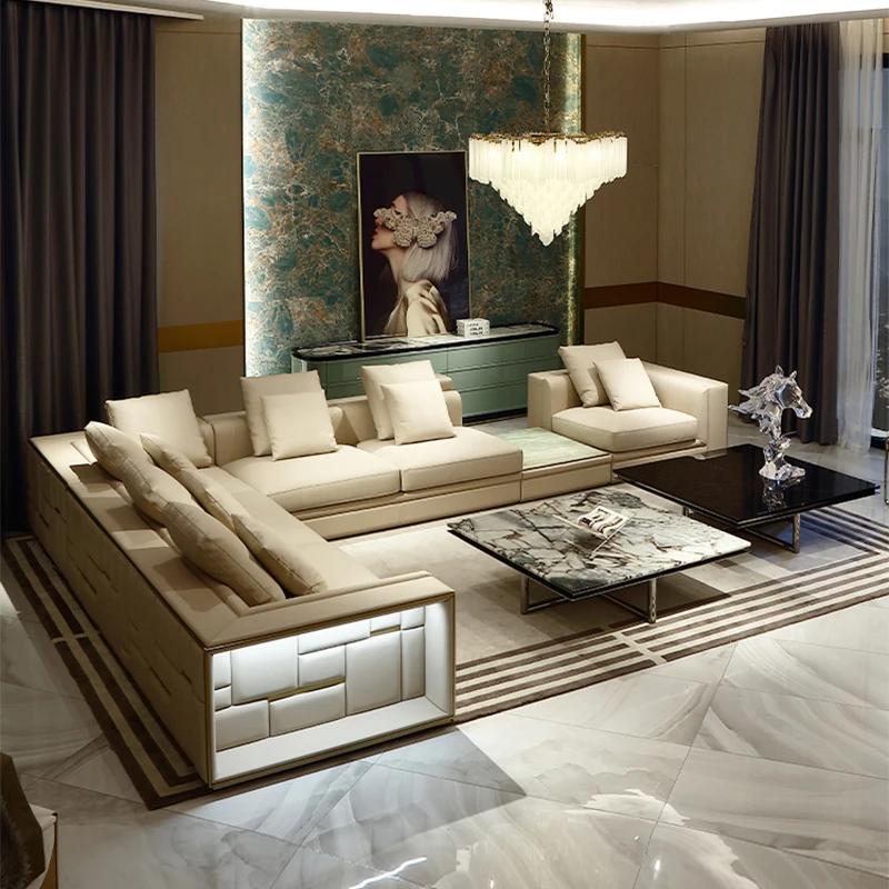 Couches Modern Italian Design Luxury Sectional Couch Living Room Leather Modular Sofa Set Furniture