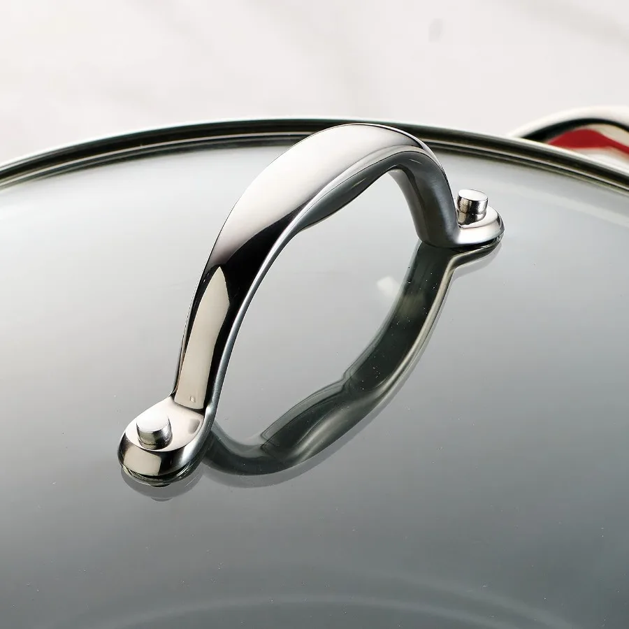 طقم أواني طهي سيراميك غير لاصقة مكون من 10 قطع مع أغطية، وأواني ألومنيوم ثقيلة المقياس ومقالي طقم مطبخ مع طلاء غير لاصق، وغسالة أطباق #6