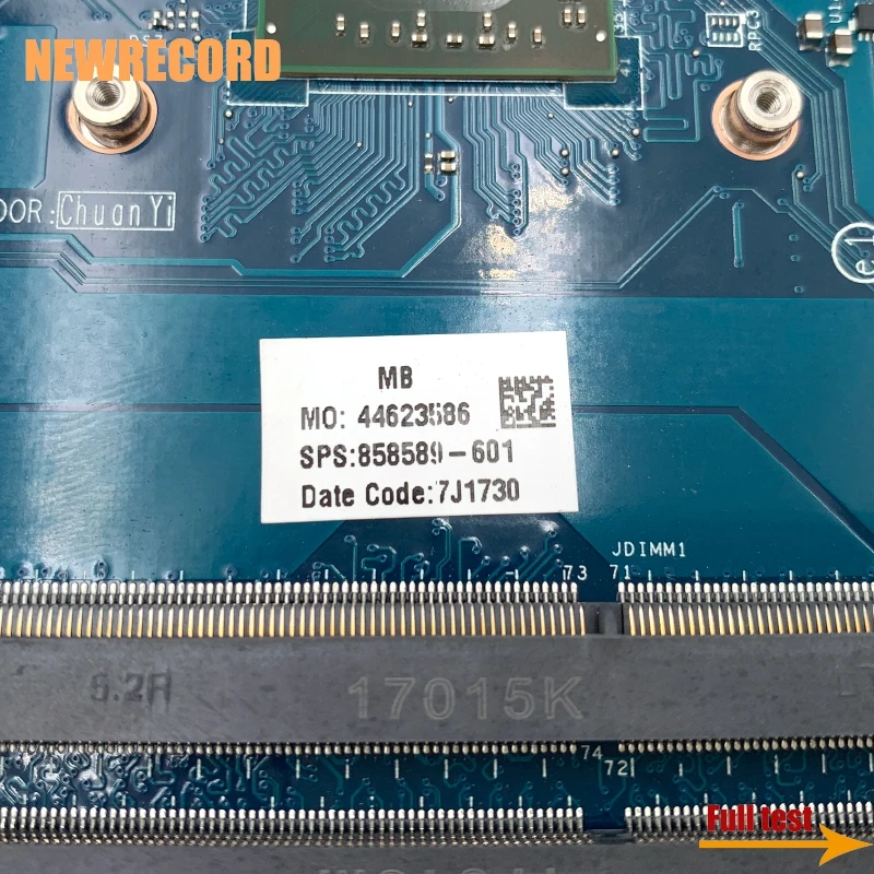 Imagem -05 - Placa-mãe Portátil para hp Mainboard 255 g3 15-ba La-c781p La-d711p 858589601 858589001 854962-601 854962-001 A87410