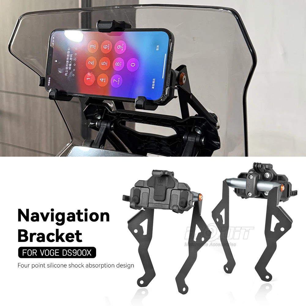 12 มม.22 มม.บาร์ขยาย GPS นําทางผู้ถือโทรศัพท์สําหรับ Voge DS900X DSX 900 900DSX CNC Navigation Bracket