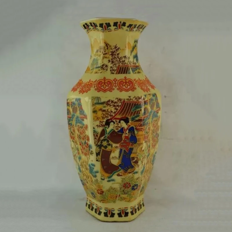 Exquisite Decorated Wonderful Handwork Porcelain Drawing Dowager Lucky Noble Big Vase