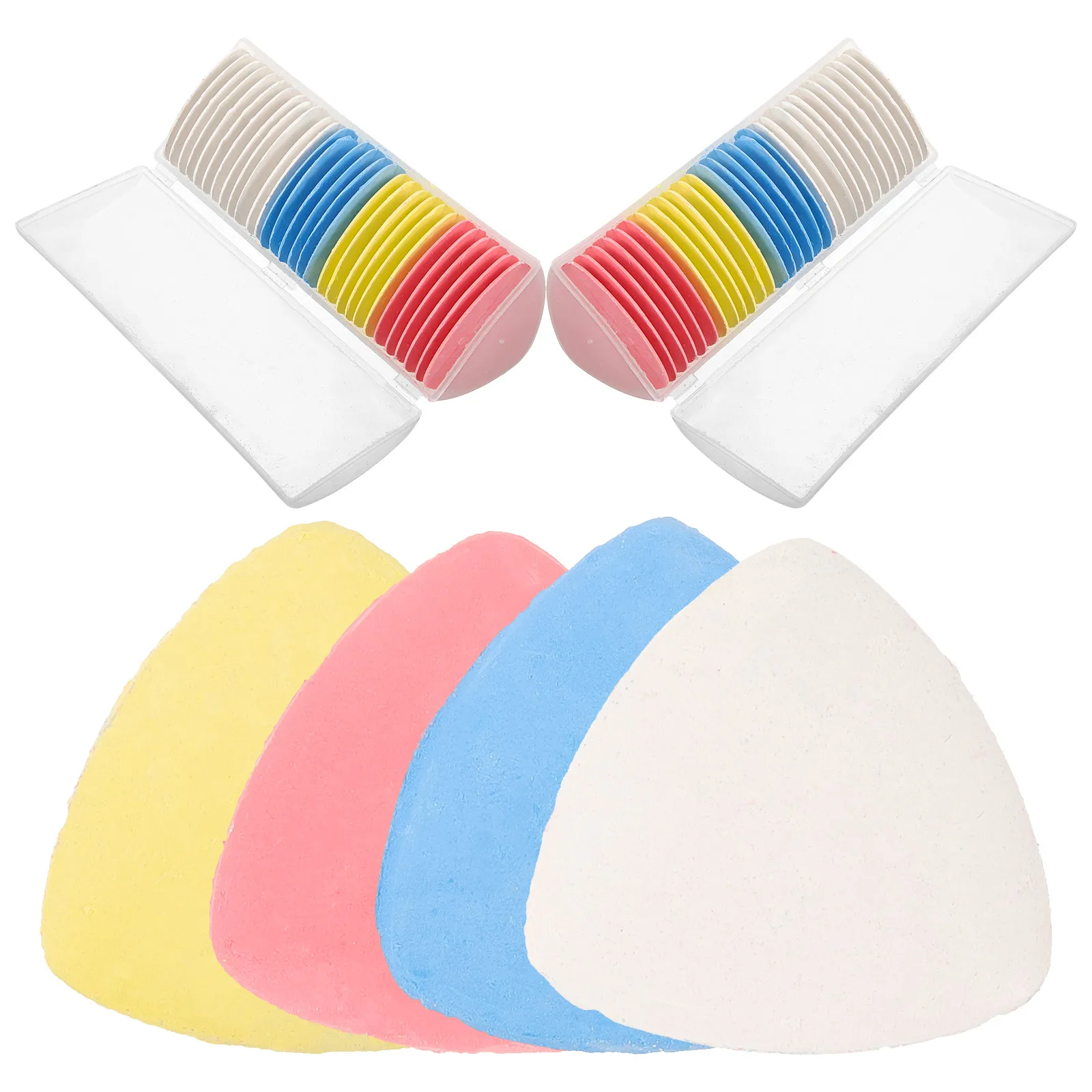 

30pcs Tailor Chalk Fabric Markers Sewing Tools Triangular Design Random Colors Long Lasting Sewing Accessories