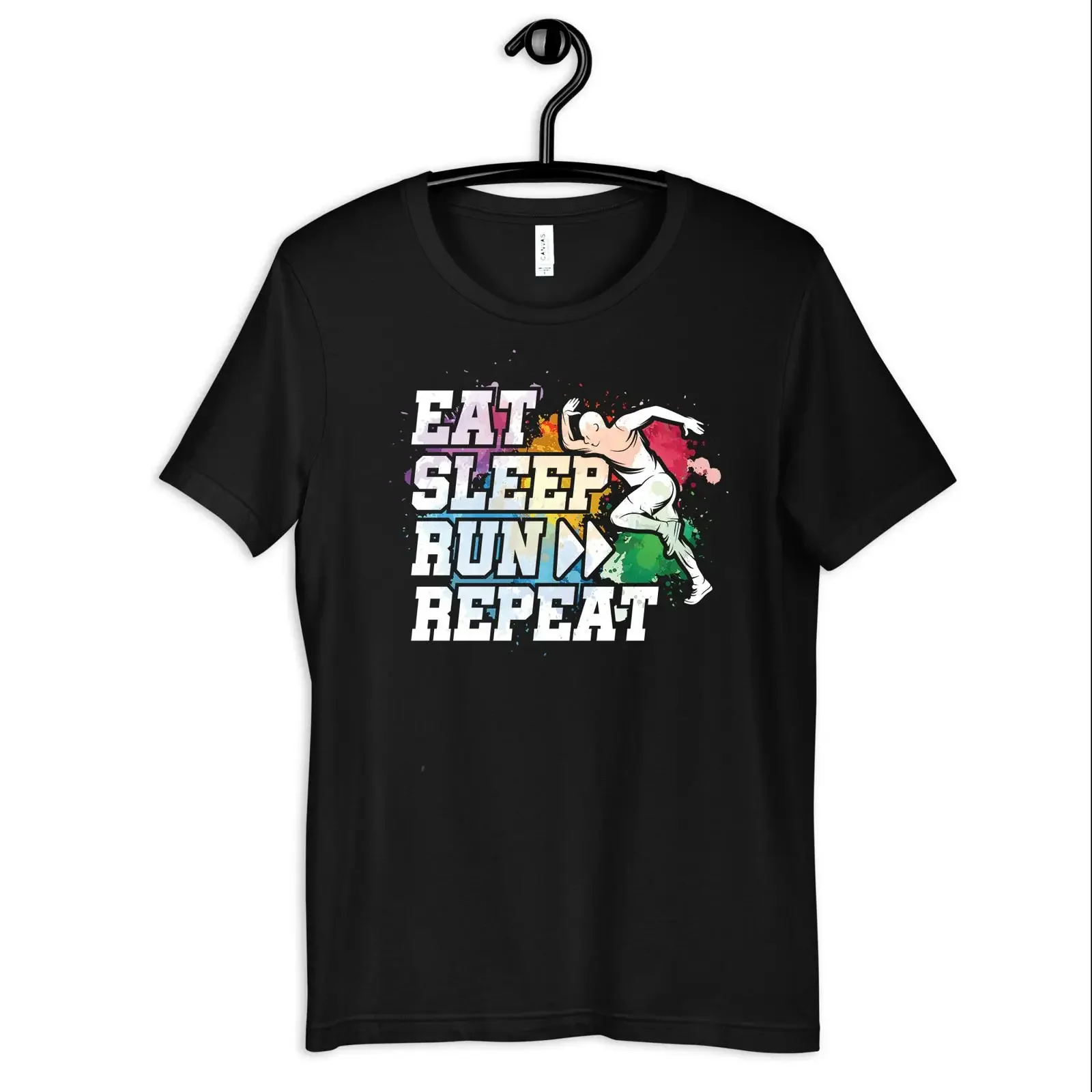Eat Sleep Run RepeaT T Shirt Funny Running Marathon Runner Jogger Long Sleeve SweaT  vintage Washed Soft Versatile Breathable