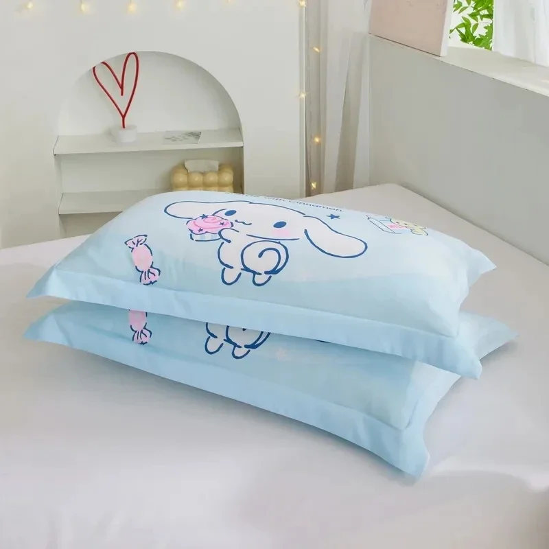 Sanrio Kawaii Hello Kitty Pillowcase Anime Cinnamoroll Cotton Cartoon Single Pillowcase Protective Cover Cute Student Bedding