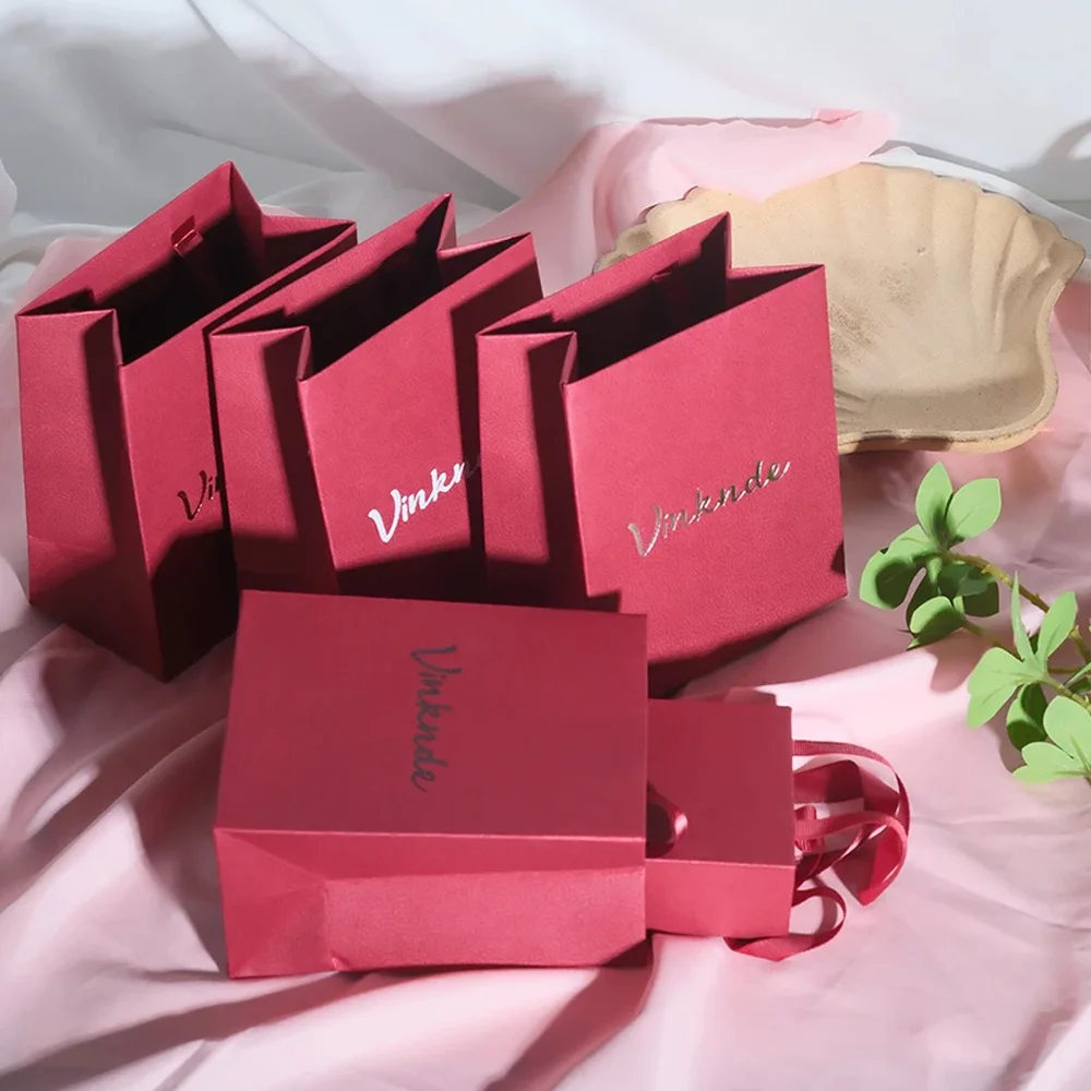 

Бумажная большая сумка с принтом частного логотипа, текстурированная губная помада, упаковка для макияжа, сумки для переноски, специальная бумажная косметичка на заказ, подарочный пакет