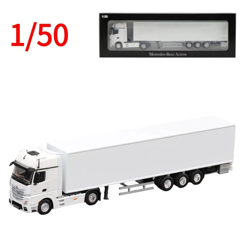 Druckguss 1/50 Modellauto Benz Mercedes-Benz Weißer Container-LKW Spielzeugfahrzeuge