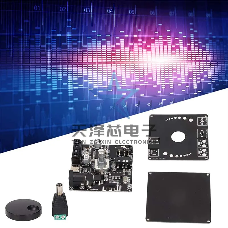 10W/15W/20W Stereo Bluetooth Power Amplifier Board 12V/24V High Power Digital Power Amplifier Module Xy-Ap15H