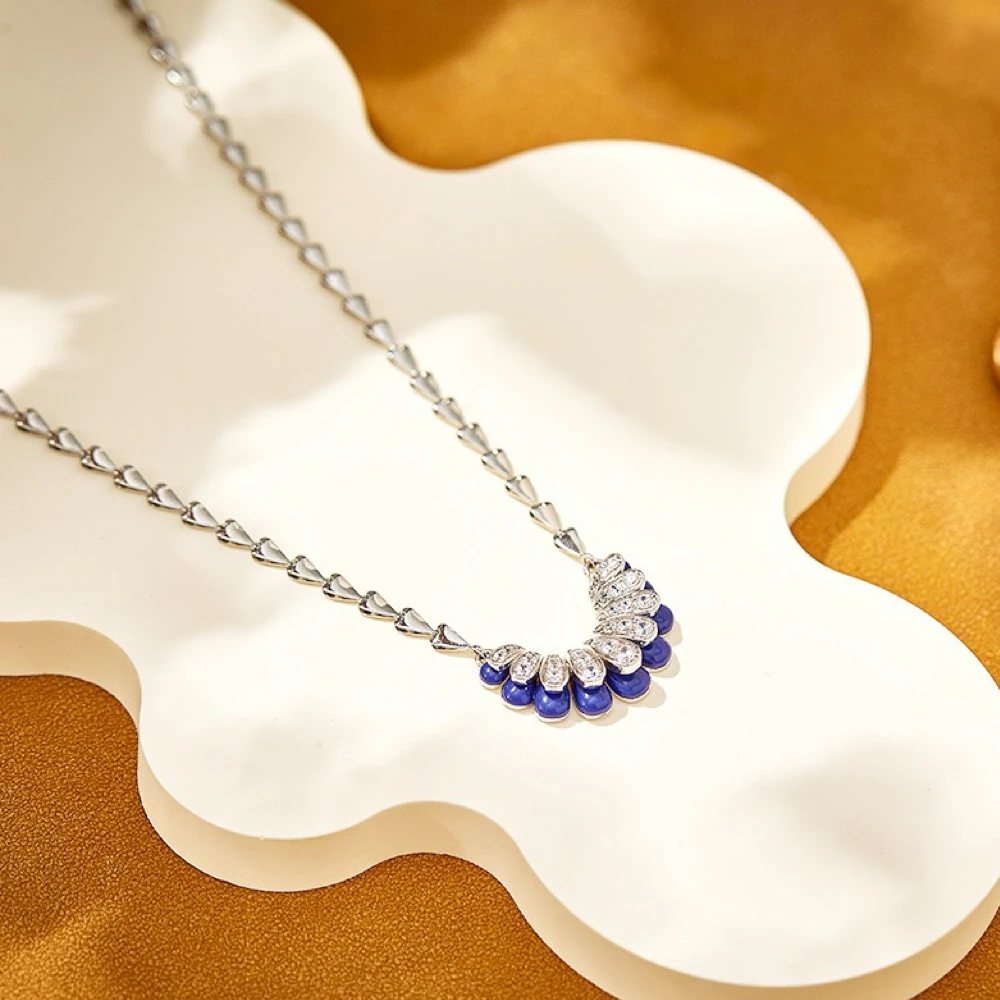 AY Fashion Charming AAA Cubic Zircoia Flower Pendant Necklace Earrings For Women Daily Party Evening Dress Jewelry Sets