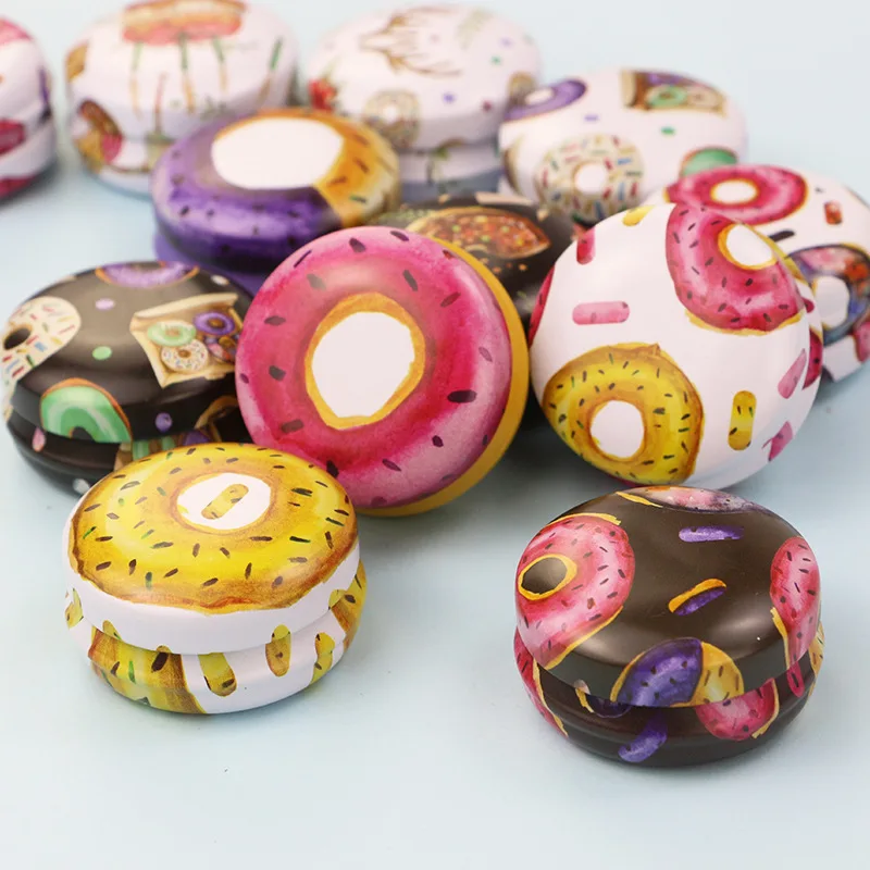 12 Pc/Lot Mini Round Candy Chocolate Jewelry Cans/Small Cookie Snack Gift Storage Metal Tin Box/Wholesale