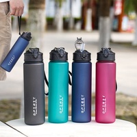 750ML Portable Water Bottle Motivational Sports Water bottle with Time Marker Leak-proof Cup for Outdoor Sport Fitness BPA Free