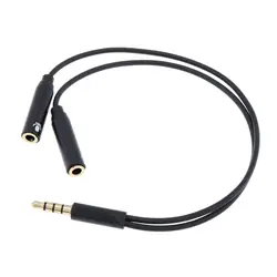 Audio Splitter Microphone Extension Cable Double Microphone Cable Jack 3.5mm Cable Male to 2 Female for Phone Laptop Cable