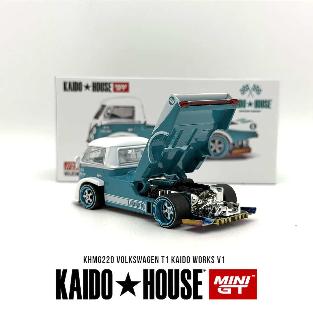 Fast Ship In Stock KHMG 220 1:64 Volkswagen T1 KAIDO WORKS V1 Car Model Kaido House MINIGT Openable Hood Diecast