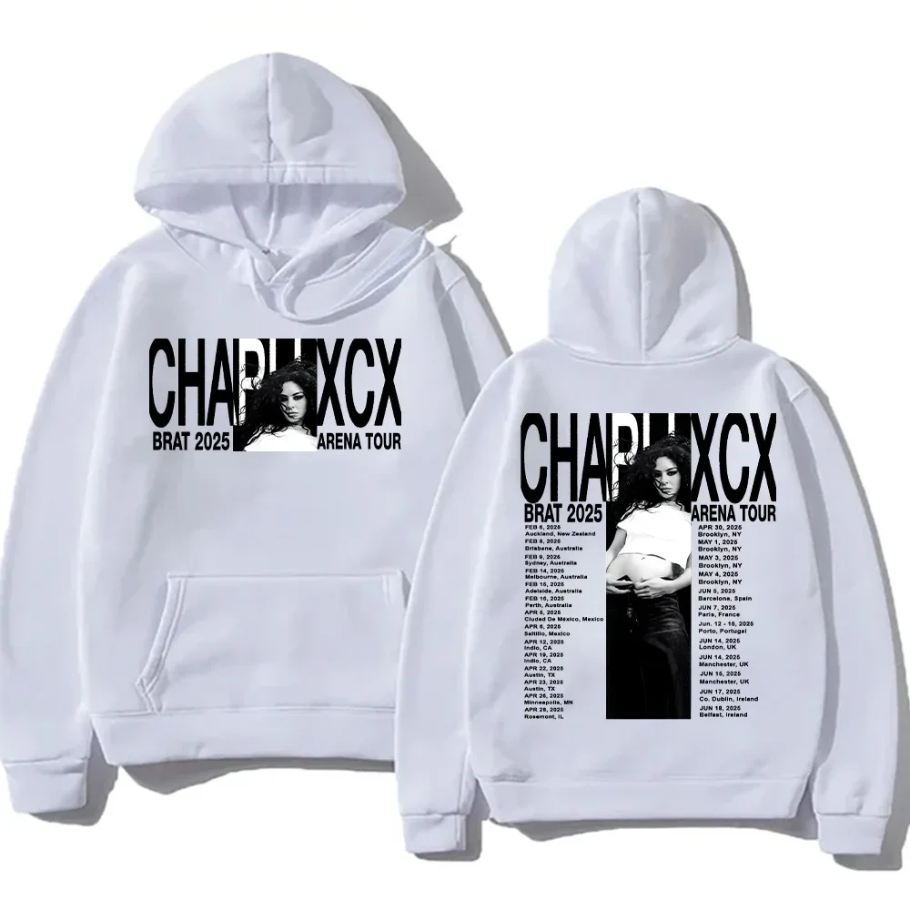 سترة بقلنسوة جديدة لعام 2026 من Charli XCX Brat Arena Tour متعددة الاستخدامات للجنسين بلوفرات كبيرة الحجم ملابس خروج غير رسمية على الموضة #4