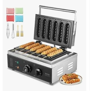 Commercial Use Electric Six Grid Pastry Machine Desktop Milk Bar Maffei Stick Hot Dog Pastry Machine