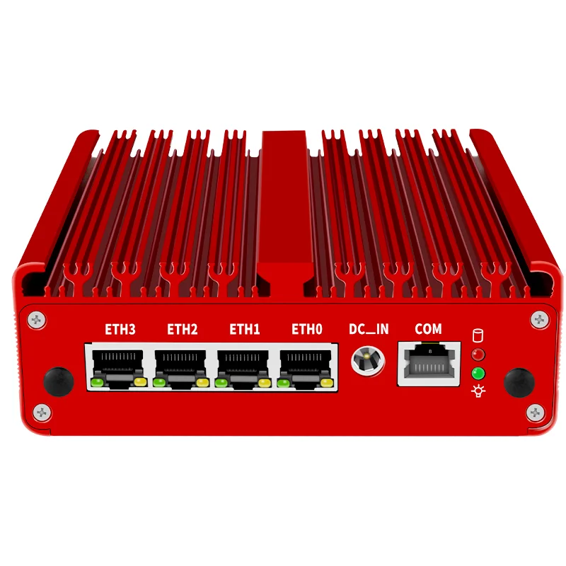 BKHD Red Network Appliance 4*2.5G Embased N4000 J4125 N5105 N100 N6000 Брандмауэр, совместимый с маршрутизатором Pfsense Proxmox ESXi VLA