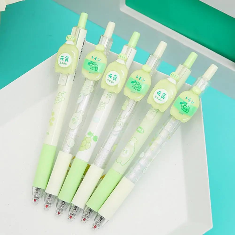 귀여운 사무실 플라스틱 볼펜, 0.5mm, 필기구, 검정 잉크, 학교 용품