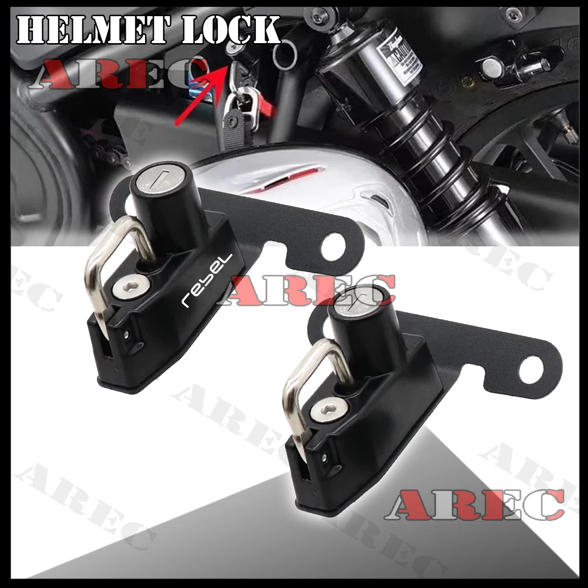 

Защитный замок для мотоциклетного шлема для Honda Rebel CMX300/500 CM300 CM500, неразрушающая установка, защитный противоугонный замок для шлема