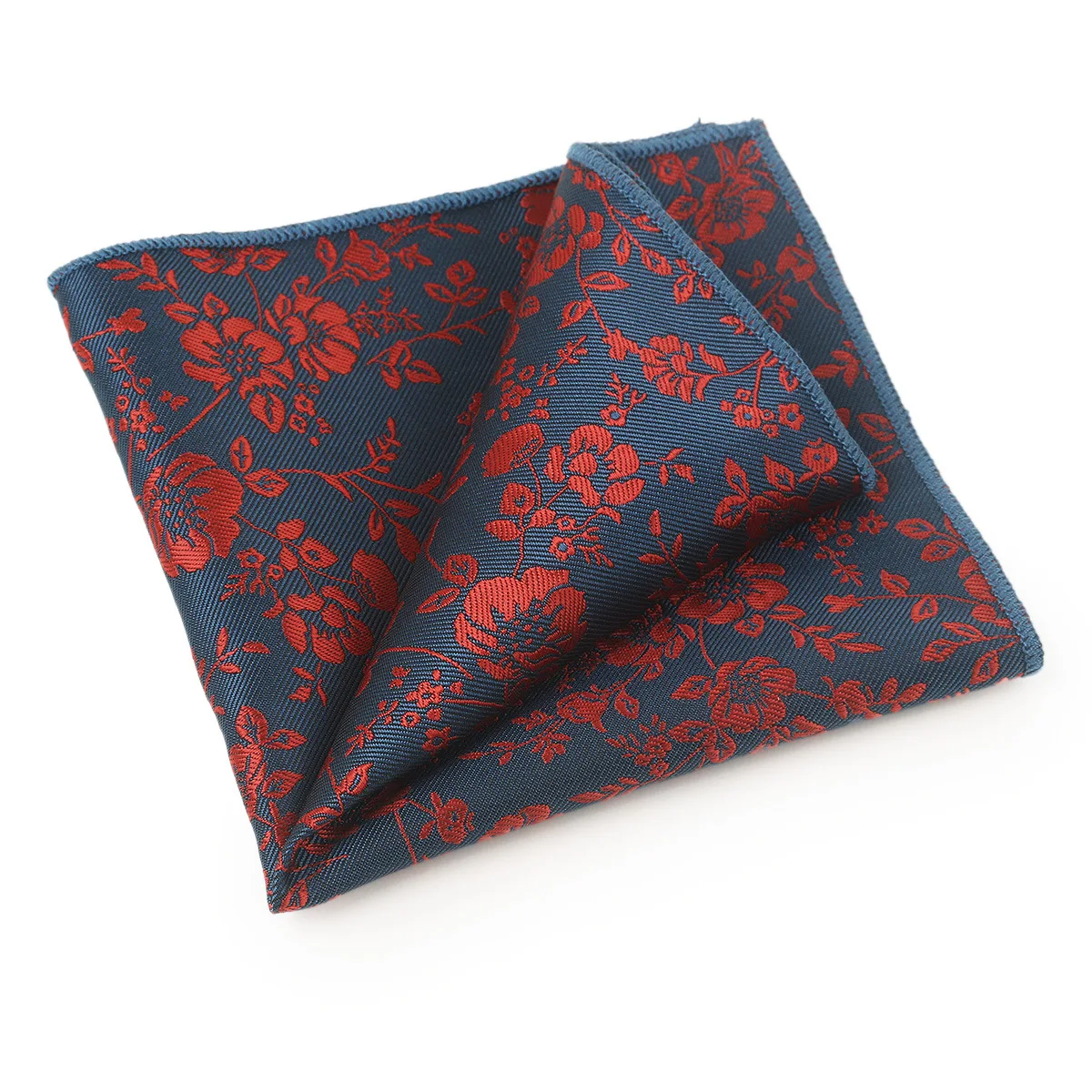 Traje para hombre, bufanda cuadrada pequeña, moda de poliéster, accesorios de boda, patrón de bordado Retro, toalla de bolsillo, ropa