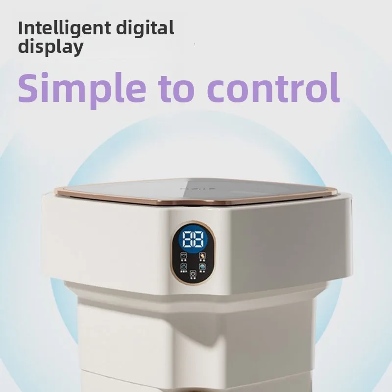 Automatic Foldable Portable Small Collapsible Washing Machine for Apartments,Travel Socks,Underwear, Panties Washer,Compact Size