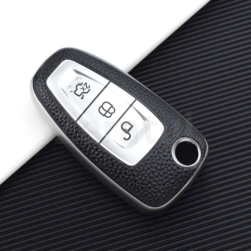 TPU Leather Car Folding Key Case Cover Bag Protector for Ford Focus C-Max S-Max Galaxy Mondeo Ranger Transit Tourneo Custom