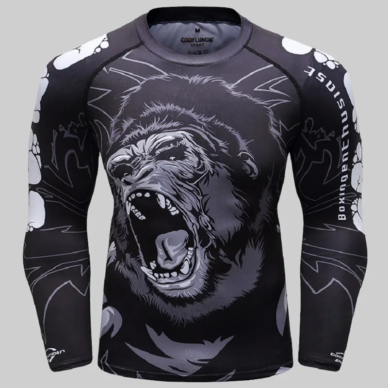 Manufacturer Rash Guard made custom Sublimated print Rashguard MMA Long Sleeves UV mens sportswear mens sport T shirt