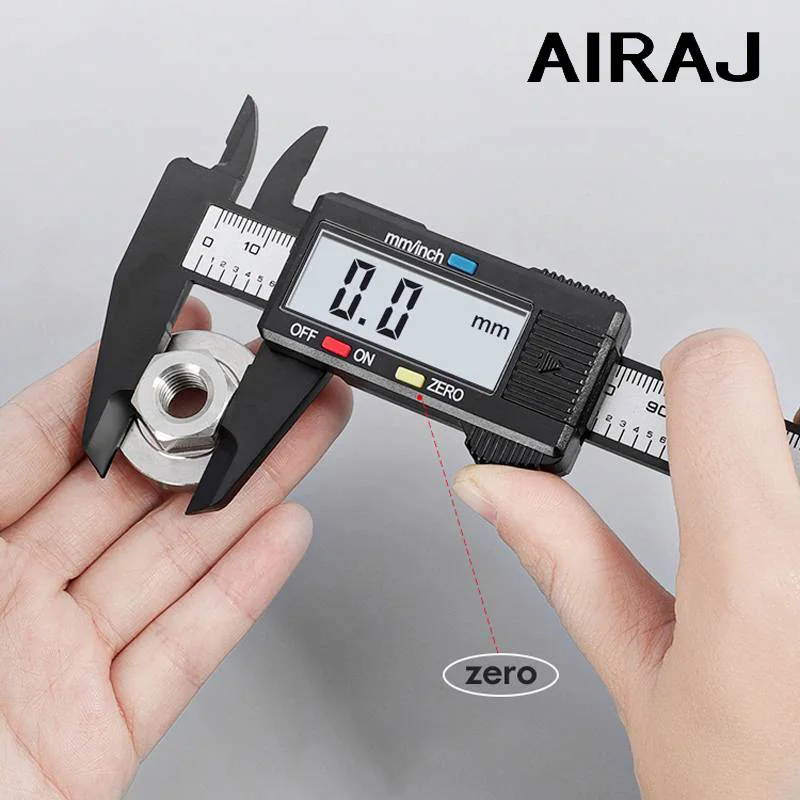 AIRAJ 150mm Electronic Digital Metric and English convertible Calipers Digital Rule Vernier Caliper