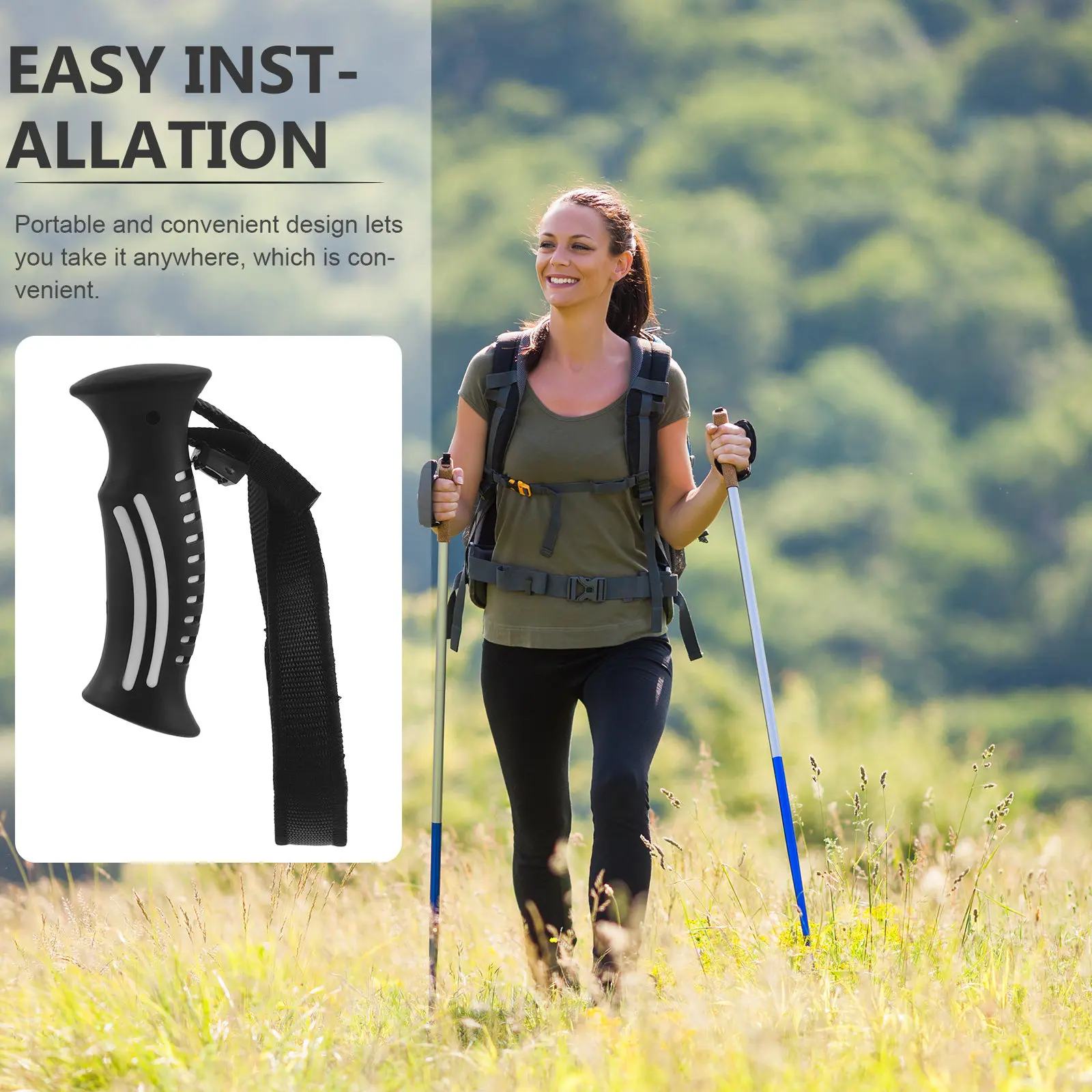 Hiking Pole Replacement Handles Ergonomic Cane Grips for Trekking Climbing Walking Outdoor Sports