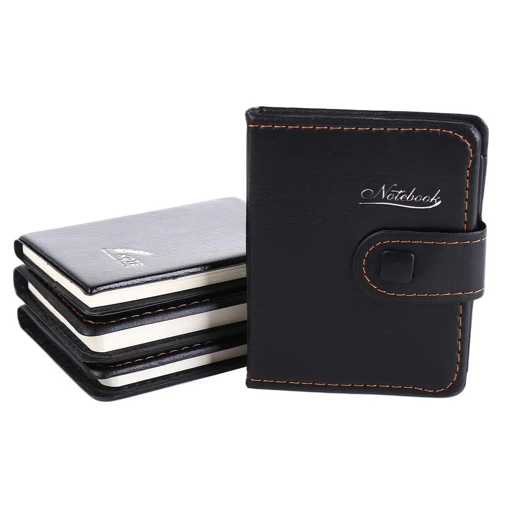 Bussiness Mini Notebook Memo Pads PU Cover Pocket Notepad Diary Planner Writing Paper Leather Notebook Stationery