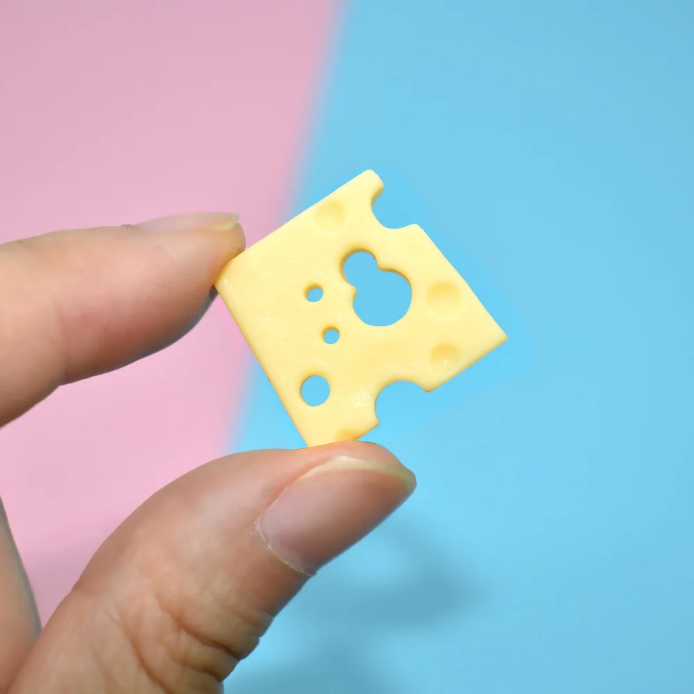 10 stücke Simulierte Harz Lebensmittel Käse Maus Für Ornamente Miniatur Modelle Für Puppen Küche Spielzeug Haar Zubehör Dekoration – Detail 10