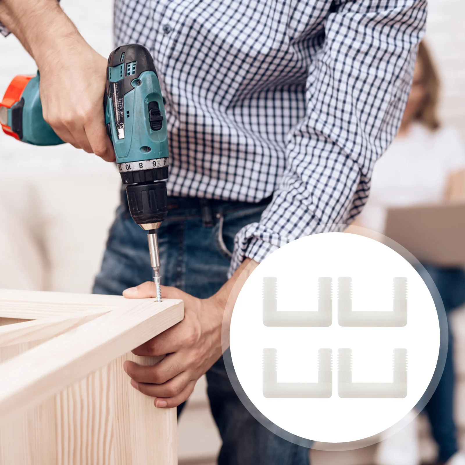 50 قطعة موصلات سريعة على شكل حرف U هيكل بسيط اتصال قوي عمر خدمة طويل وصلات أثاث غير مرئية