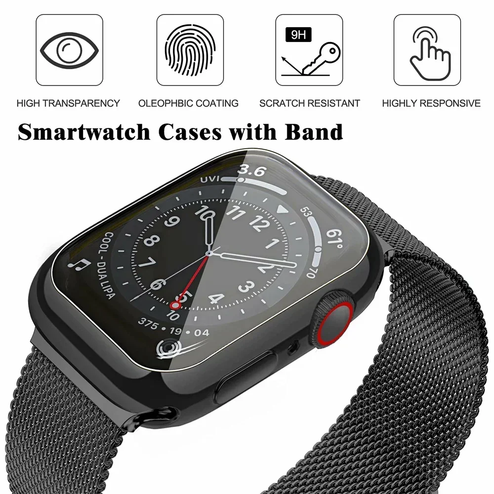 حزام ميلانو لساعة أبل 10 46 ملم باند 9 8 7 45 ملم 41 ملم الترا 2 49 ملم سوار مغناطيسي معدني iWatch 6 5 4 SE 44 ملم 40 ملم 42 ملم
