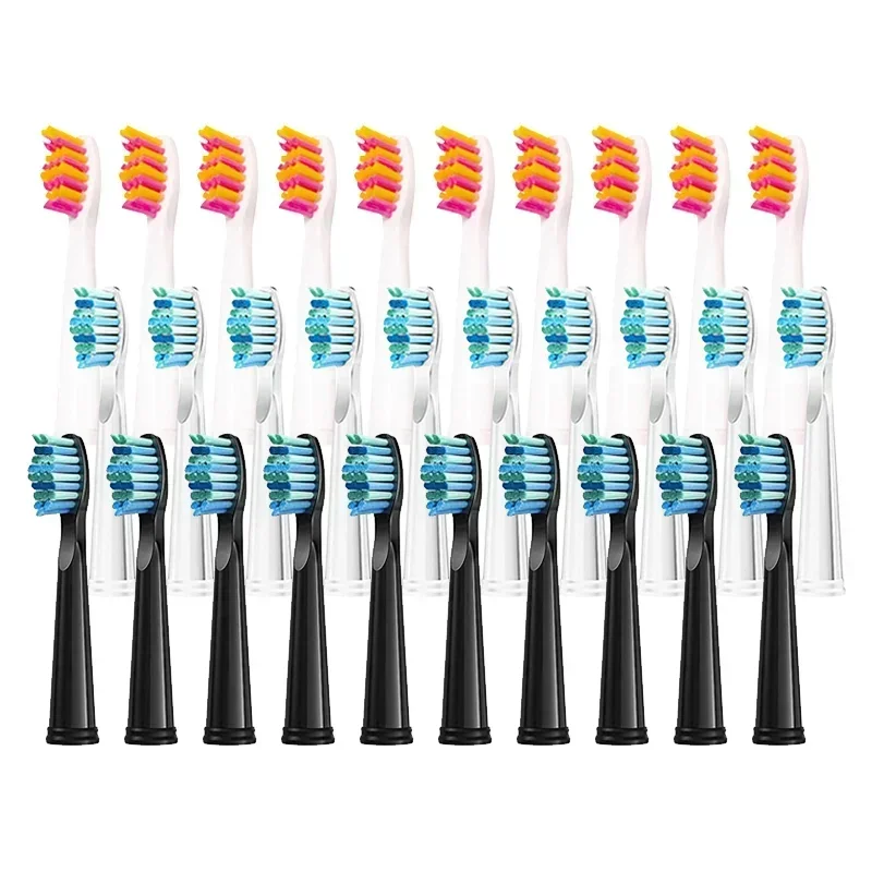 20 Pcs Replaceable Brush Heads Dupont Bristle Brush Refill for Seago/Fairywill Electric Toothbrush FW/SG 507/508/515/551/917/959