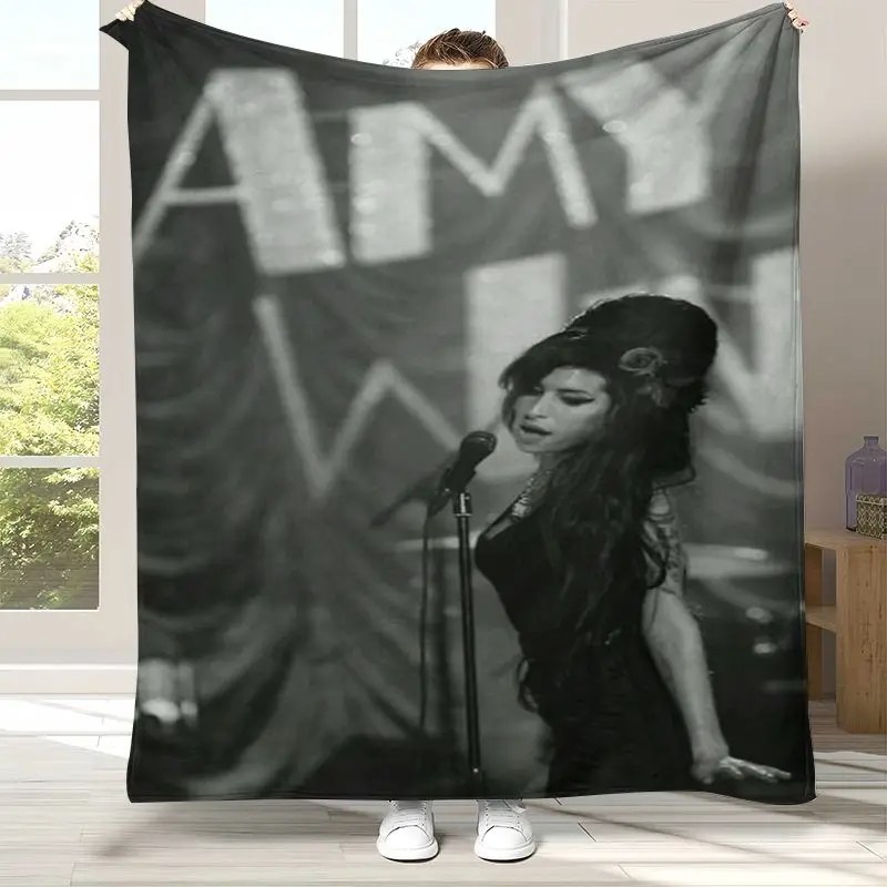 Amy Winehouse Music Singer Soft Flannel Blanket,Cozy Warm Throw Blanket for Bed,Sofa,Living Room,Picnic,Camping,Home Decor,Gift
