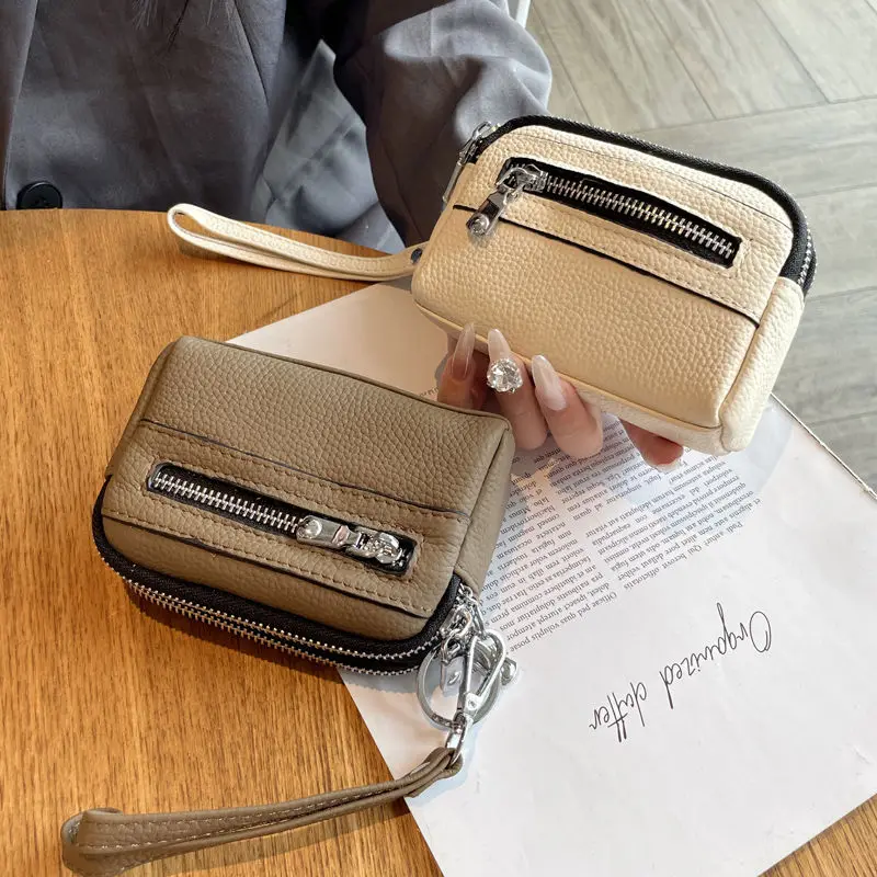 Wallets for Women Simplicity Solid Colour Zip Coin Purse Fashion Casual Designer Luxury Pu Leather Bags for Women Trend 2024