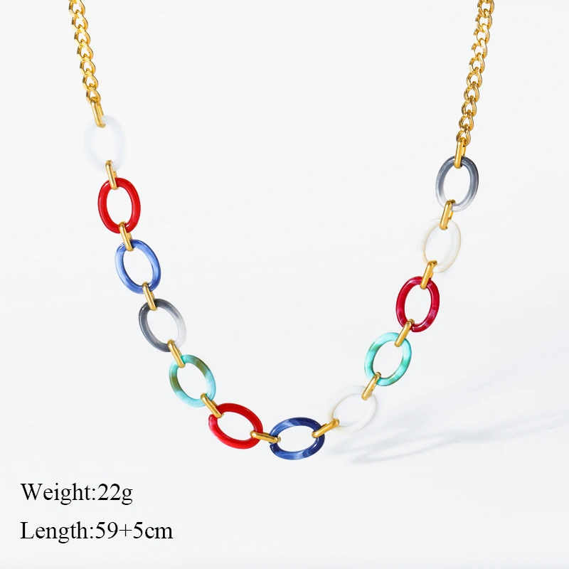 EILIECK 316L Stainless Steel Gold Color Thick Link Necklace For Women Girl Fashion Neck Chain Punk Jewelry Gift Colar_maomaolike.com