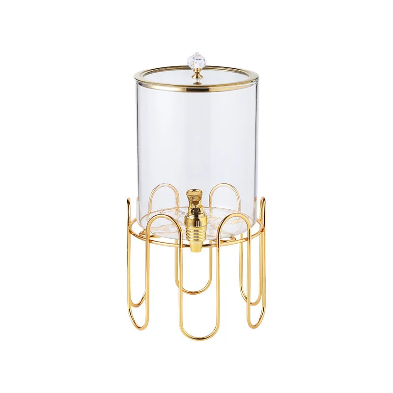 

с краном Бытовое термостойкое стеклянное уплотнение Ведро для напитков с ледяной водой большой емкости