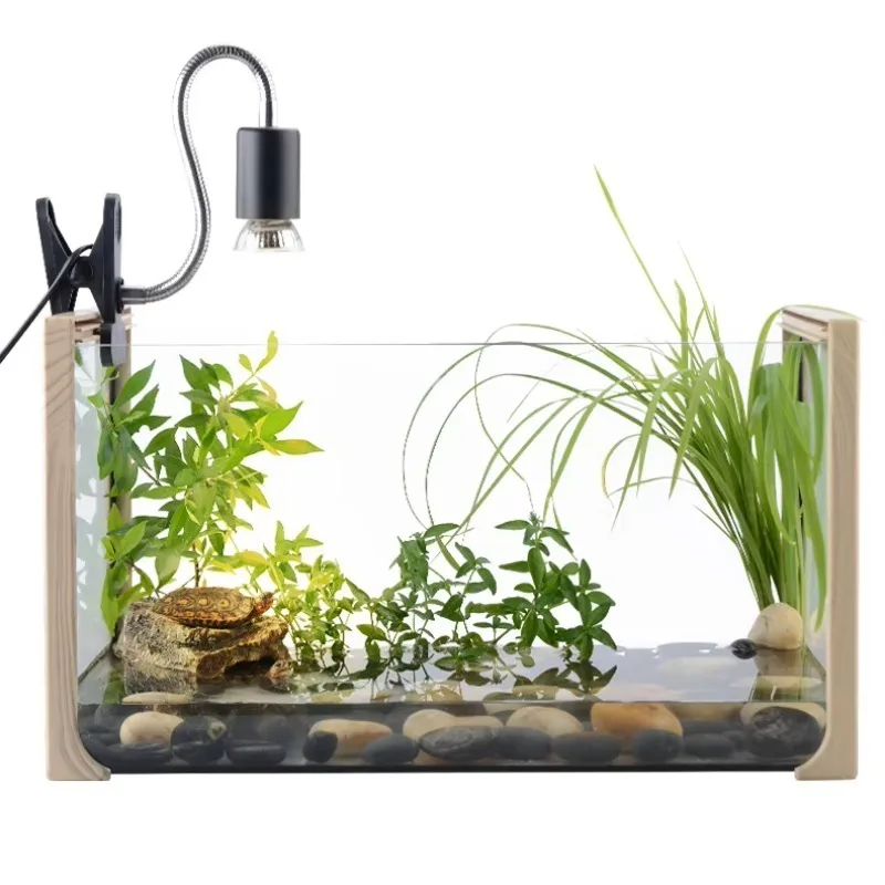 

DJ-01 L Water and Land tank Desktop Household clear Glass Aquarium Tropical Fish Fish tank Turtle tank