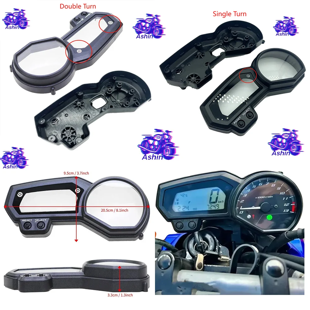 Motorcycle Speedometer Gauge Cover for Yamaha FZ1 FZ1S FZ1N FZ6 FZ6N XJ6 FZ8 FZ8N FZS FZ6S XJ6N Dashboard Housing ABS Black