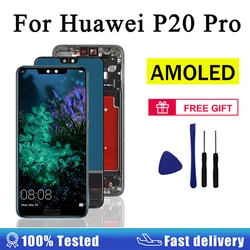 화웨이 P20 프로 LCD 디스플레이 터치 스크린 디지타이저 어셈블리, AMOLED P20 프로 LCD 화면 수리 부품, 6.1 인치