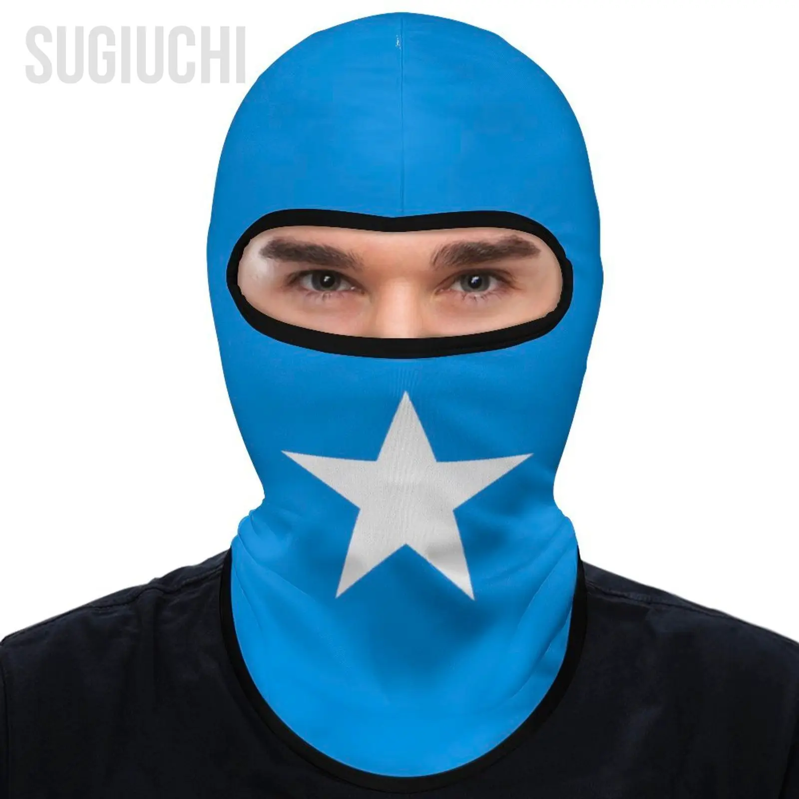 Somalia Flag Outdoor Cool Sunscreen Motorcycle Face Mask Moto Biker Wind Cap Mask Stopper Windproof Bicycle Cycling Headgear