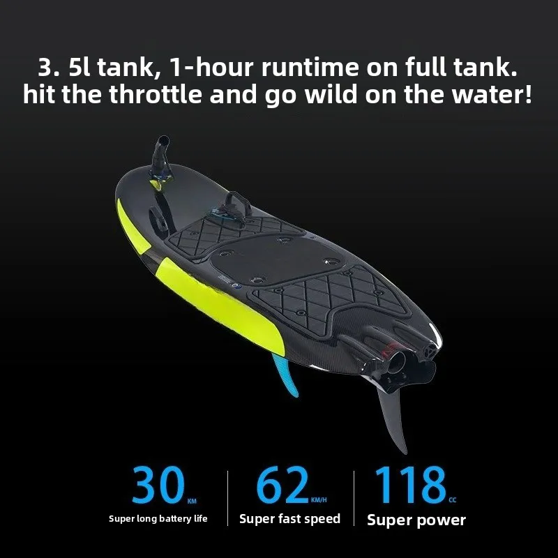 Oil-powered surfboard, high-speed power water sports water ski pedal
