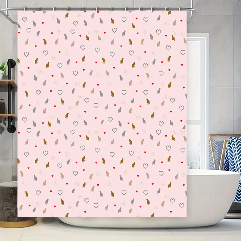 ستارة حمام وردية بأنماط حيوانية مثالية لديكور الحمام، احصل على الآن على AliExpress # ديكور المنزل # اكسسوارات الحمام