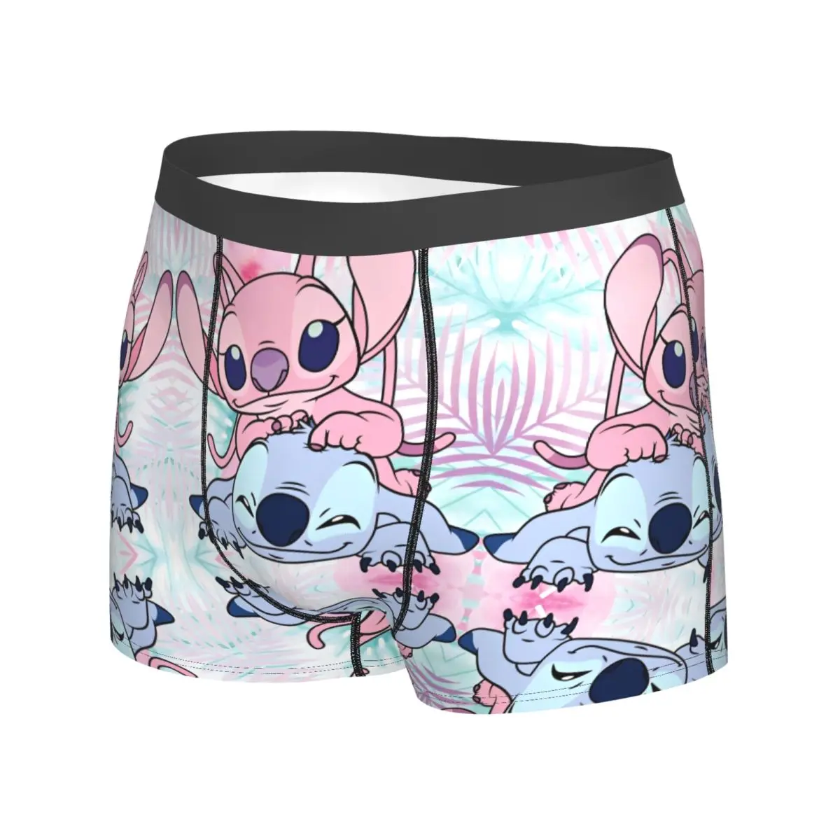 Stitch การ์ตูน MINISO ออกแบบชุดชั้นใน Boxershorts คุณภาพสูงกางเกงในชายกางเกงขาสั้นสบายกางเกงของขวัญวันเกิด