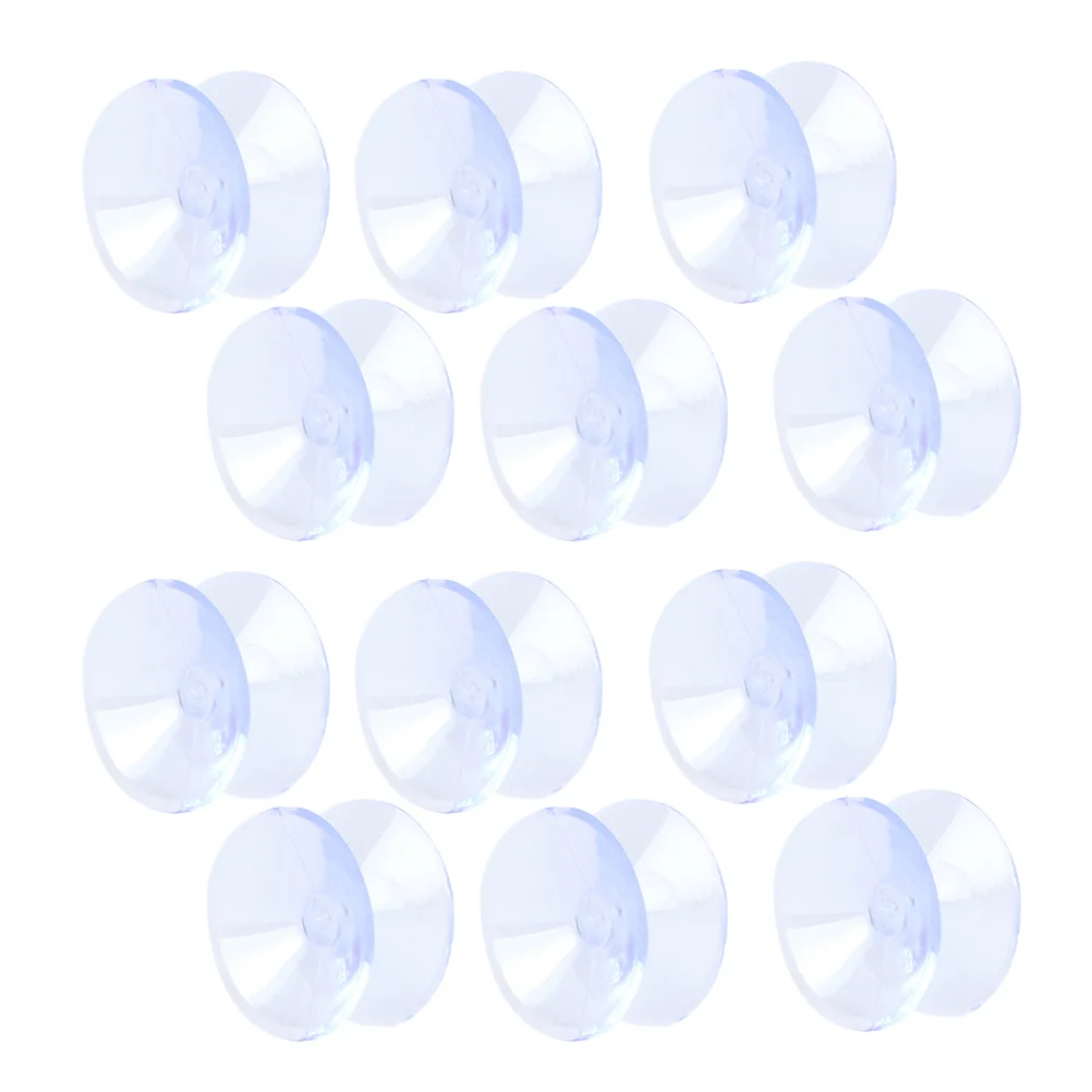 

20 Pcs Double-sided Suction Cup Rubber Pad Window Cups Pvc Non-slip Glass Tabletop Bumpers Soft Glue Tops Spacers