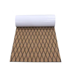 Rhombus Diamond Pattern Self-Adhesive Boat Yacht EVA Foam Luxury Decking Sheet Marine Flooring Anti Slip Pad 190 0x 700 x 6 mm