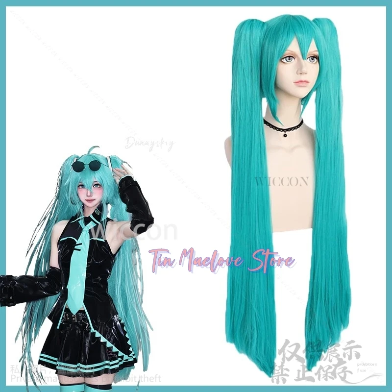 

Y2K Mikuu Jirai Kei Black Dress Lolita Green Wig Anime Game Project Sekai Cosplay For Halloween Christmas Girls Woman Disfraces