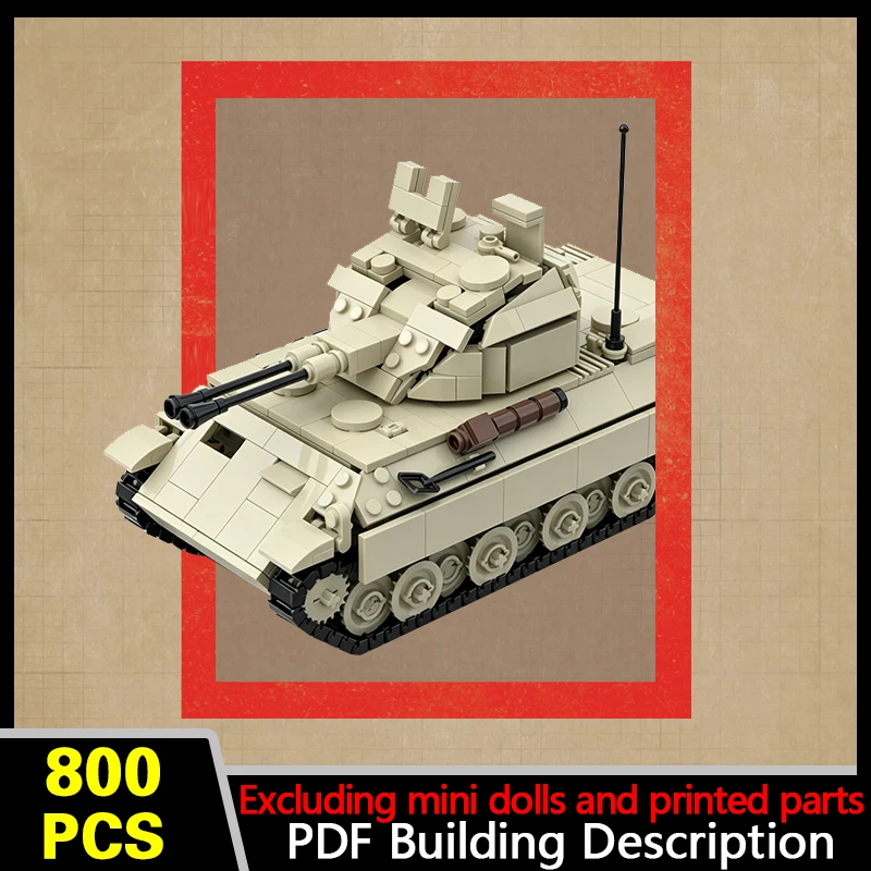 Military Anti-Aircraft Tank Model MOC Building Bricks War Equipment Style Modular Technology Gifts Holiday Assemble Toys Suit