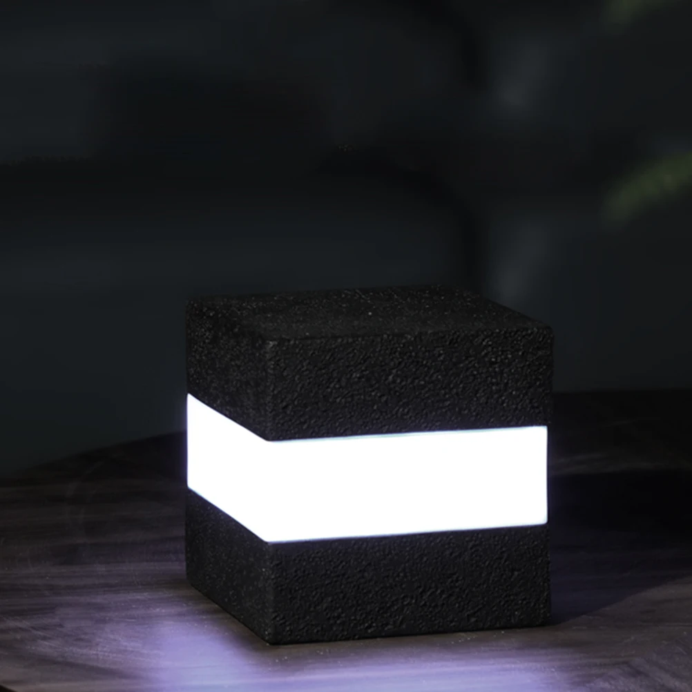

1pc Led Square Shape Night Light Bedside Lamp Atmosphere Usb Charging Bedroom Lamp For Home Cafe Bar Decoration (Black Three