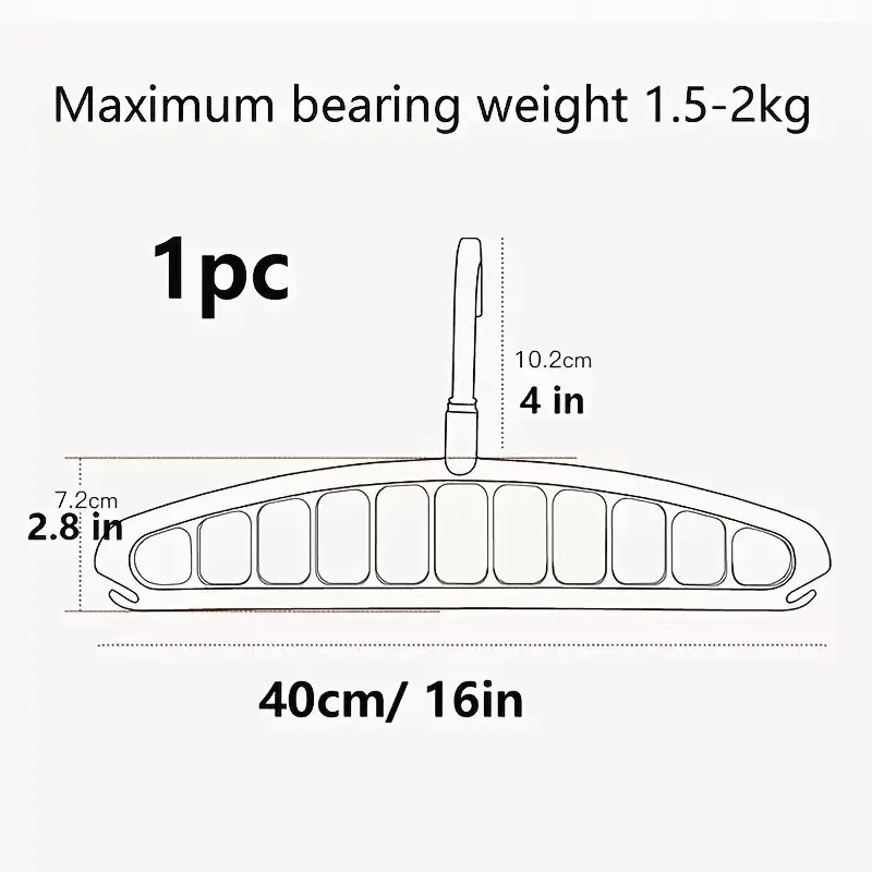 Space Saving Hangers For Closet Organizer 11-Hole Storage Heavy Duty Plastic Clothes Hanger For Shirt Sweater Collapsible Hanger