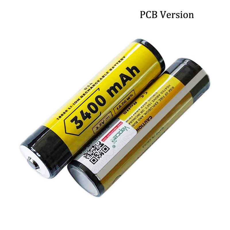 Bateria recarregável Vapcell-Li-ion para Pack, B34, 3400mAh, 10A, 18650, alta qualidade, bom desempenho de energia, 1-10Pcs, 18650